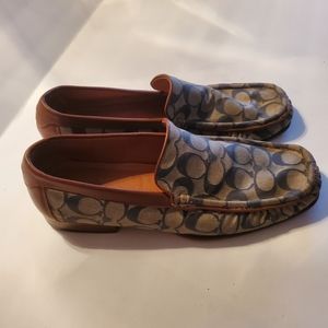Coach loafers for men brown with Coach logo size 10.5